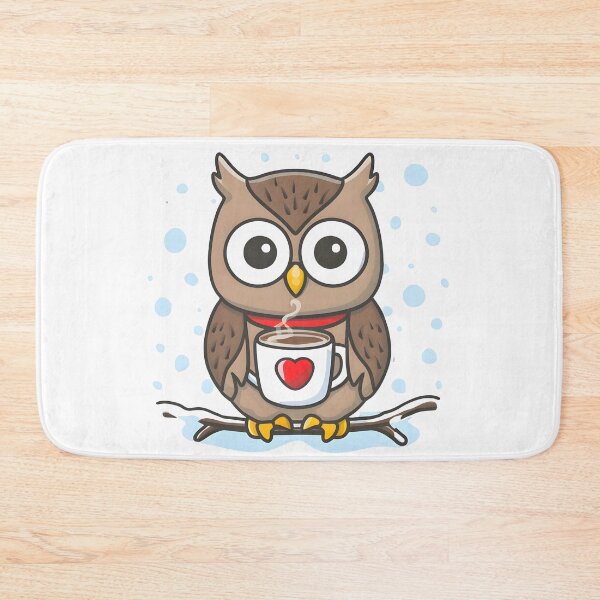 Item preview, Owl drinking hot chocolate designed and sold by r105.