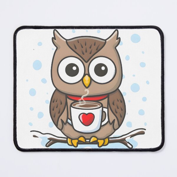 Item preview, Owl drinking hot chocolate designed and sold by r105.