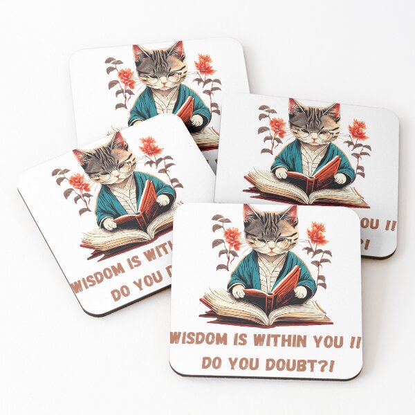 Item preview, Cat reading a book believing in You designed and sold by SoulPaws.