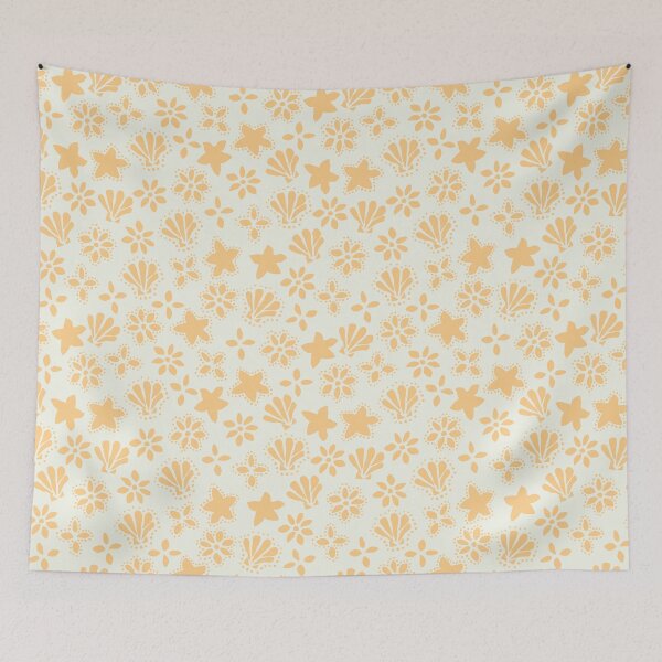 Item preview, BOHO SEASHELLS AND STARFISH COCONUT GIRL CORAL ORANGE designed and sold by blomastudios.