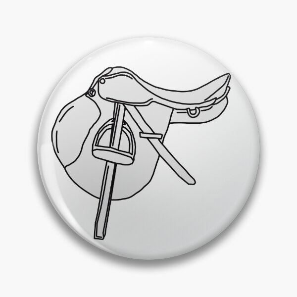 Item preview, English Saddle Outline Sketch Equestrian Riding designed and sold by Abby Art Studio.