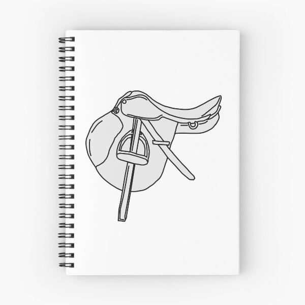 Item preview, English Saddle Outline Sketch Equestrian Riding designed and sold by Abby Art Studio.