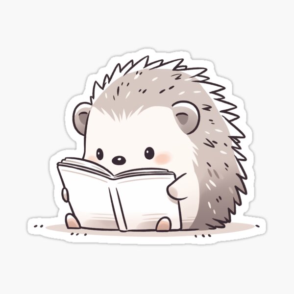 Artikel-Vorschau von Igel liest ein Buch, designt und verkauft von PandaKunst.
