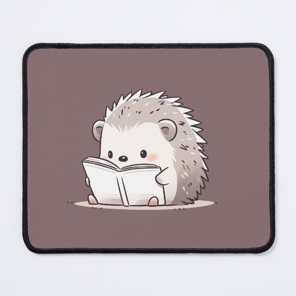 Item preview, Hedgehog reading a book  designed and sold by PandaKunst.