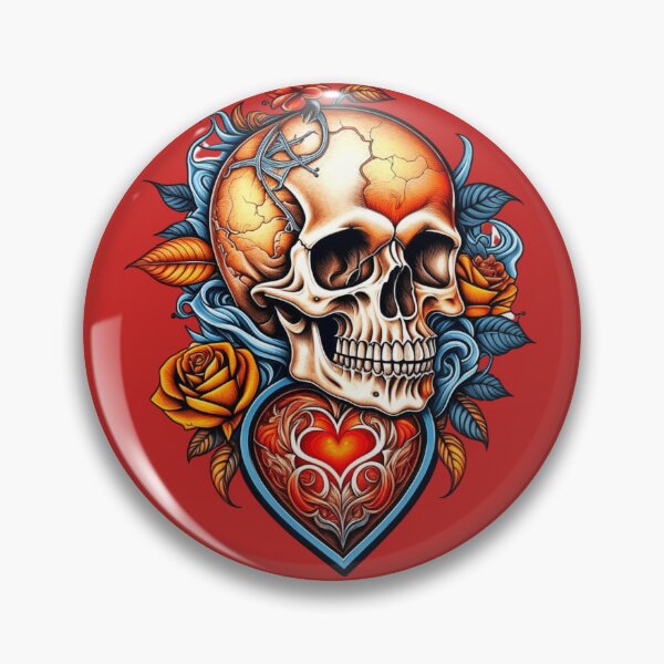 Item preview, Corazón y calavera designed and sold by DadDrivenDesign.