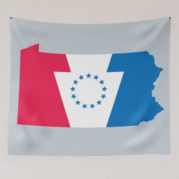 Item preview, Philly Basketball Keystone Flag Map designed and sold by Tara Stark.