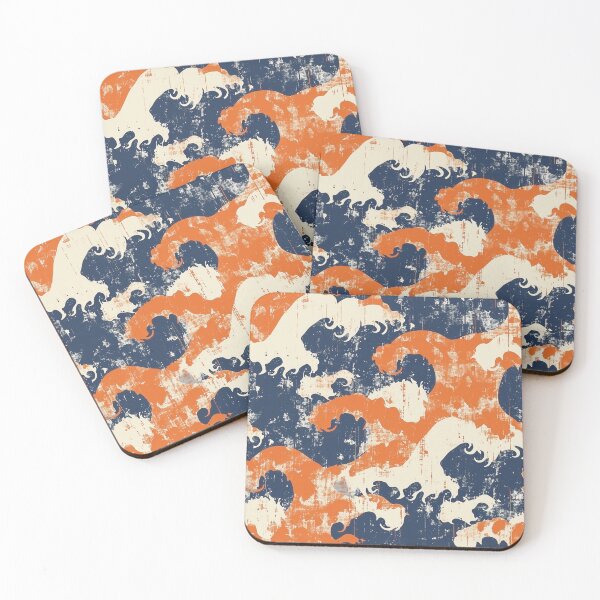 Item preview, Blue Distressed Batik Pattern - Flowing Retro Design designed and sold by HausKatz.