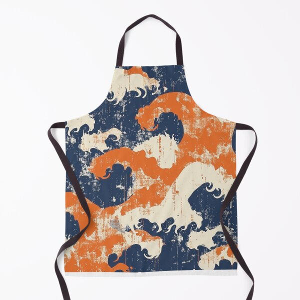 Item preview, Blue Distressed Batik Pattern - Flowing Retro Design designed and sold by HausKatz.