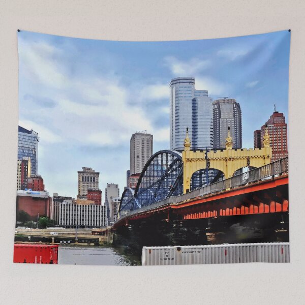 Item preview, Pittsburgh PA - Train By Smithfield St Bridge designed and sold by Susan Savad.