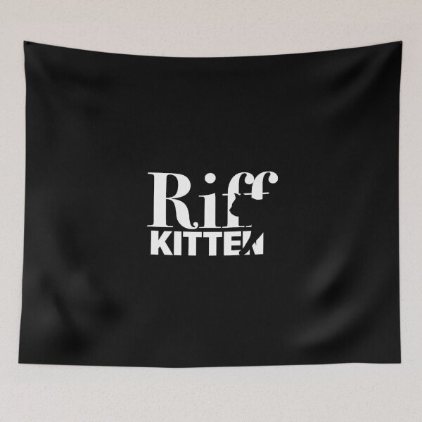 Item preview, Riff Kitten Logo in White designed and sold by RiffKittenArt.