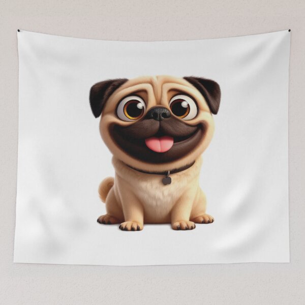 Item preview, Cute and happy pug puppy dog  designed and sold by clearviewstock.
