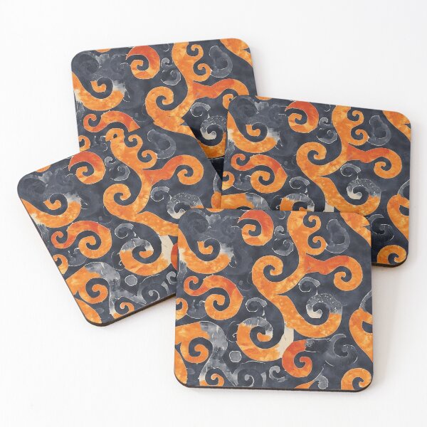 Item preview, Retro Navy Blue Batik Pattern  designed and sold by HausKatz.