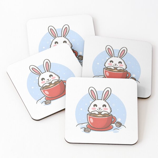 Item preview, Rabbit drinking hot chocolate designed and sold by r105.