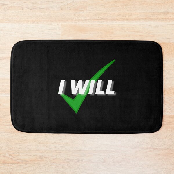 Item preview, I WILL Motivational Sign (White) designed and sold by ByCovee.