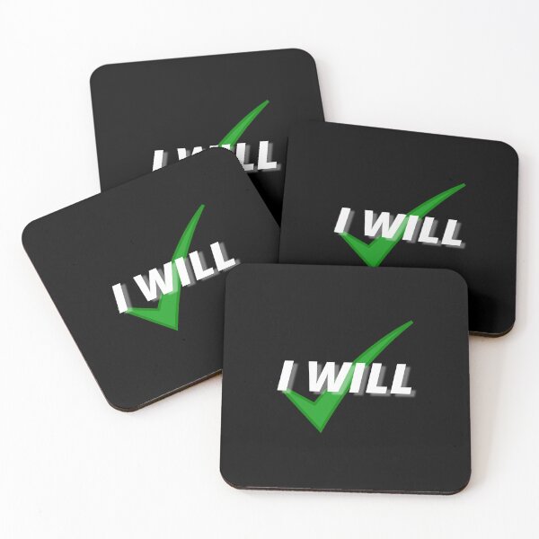 Item preview, I WILL Motivational Sign (White) designed and sold by ByCovee.