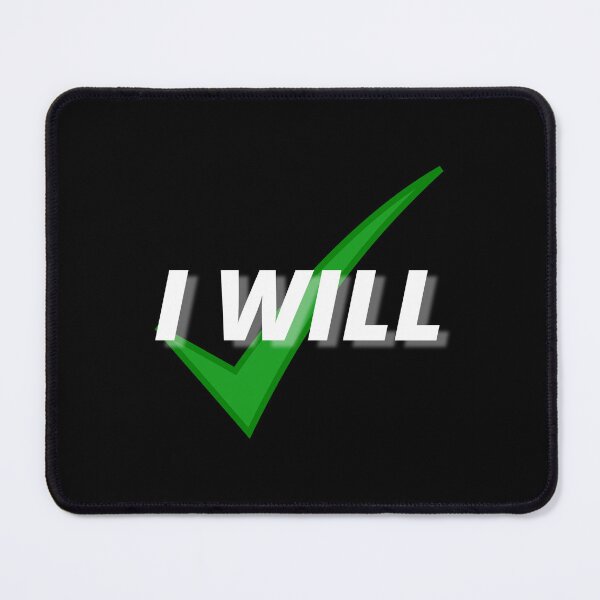 Item preview, I WILL Motivational Sign (White) designed and sold by ByCovee.