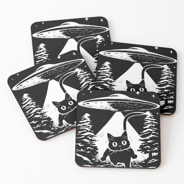Item preview, UFO Cat Abduction, Catduction, UFO Enthusiast, Cat Getting Abducted by Aliens, UFO Stealing a Cat designed and sold by PrintShangri-La.
