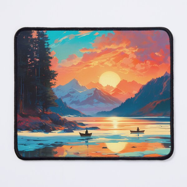 Item preview, Mountain Lake Against the Sunset designed and sold by Design-Illusi0n.
