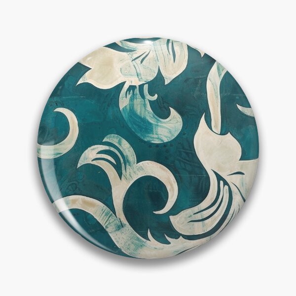Item preview, Retro Teal Batik Pattern - Vintage Design designed and sold by HausKatz.