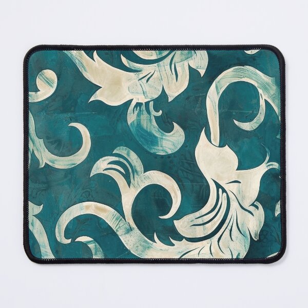 Item preview, Retro Teal Batik Pattern - Vintage Design designed and sold by HausKatz.