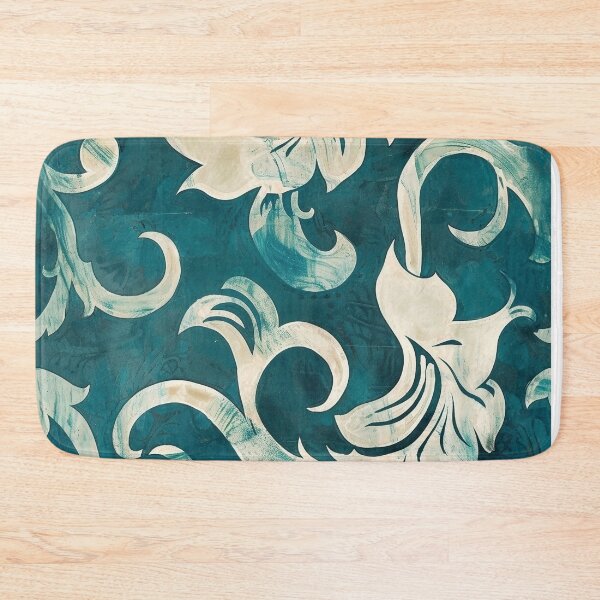 Item preview, Retro Teal Batik Pattern - Vintage Design designed and sold by HausKatz.