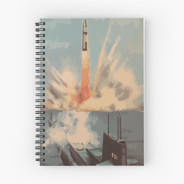 Item preview, Polaris Nuclear Missile Submarine Launch Retro Art designed and sold by MilitaryMart.