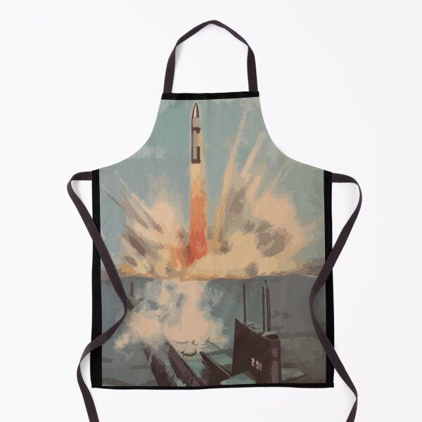 Item preview, Polaris Nuclear Missile Submarine Launch Retro Art designed and sold by MilitaryMart.