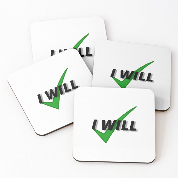 Item preview, I WILL Motivational Sign (Black) designed and sold by ByCovee.