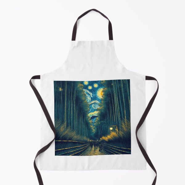 Item preview, Arashiyama Bamboo Forest, Kyoto, Japan, design in the style of Vincent van Gogh Starry Night designed and sold by CreativeSparkzz.