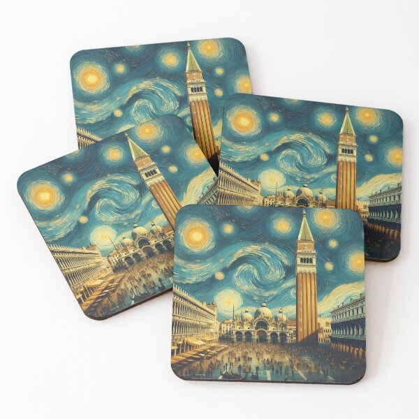 Artikelvorschau, Venedig, Italien, Design im Stil von Vincent van Gogh Sternennacht entworfen und verkauft von CreativeSparkzz.