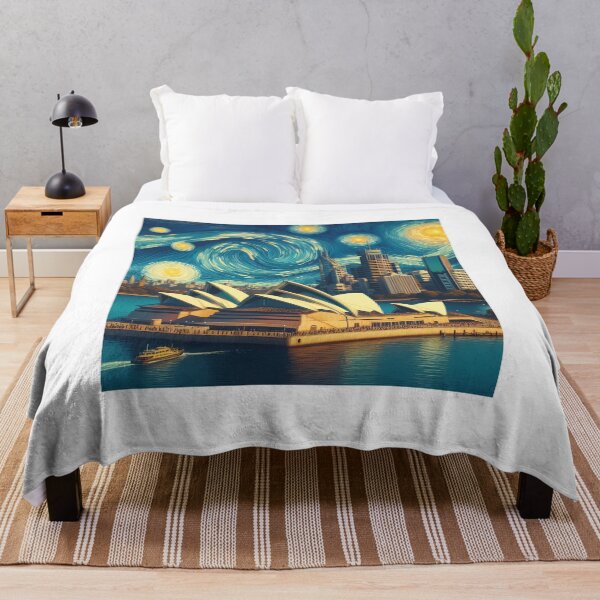 Artikelvorschau, Sydney, Australien, Design im Stil von Vincent van Gogh Sternennacht entworfen und verkauft von CreativeSparkzz.