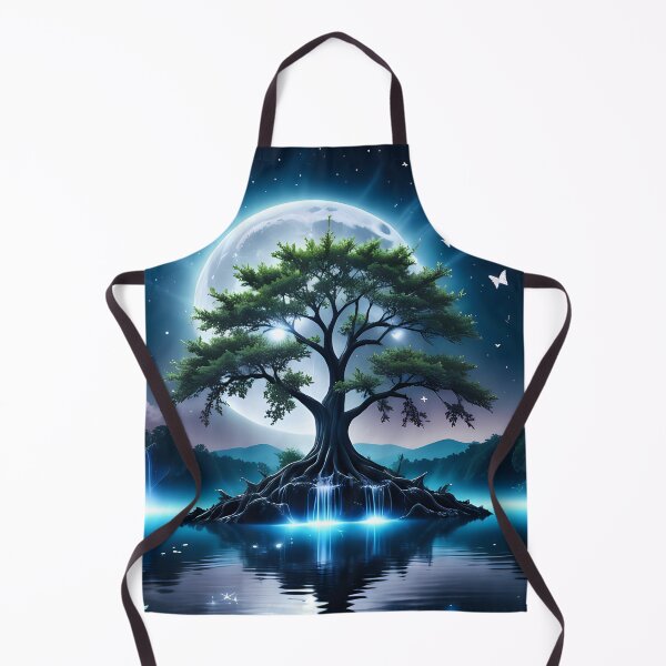 Item preview, Illuminated Tree on Nocturnal Lake designed and sold by Design-Illusi0n.