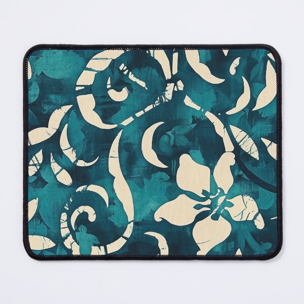 Item preview, Retro Teal Batik Pattern - Vintage Design designed and sold by HausKatz.