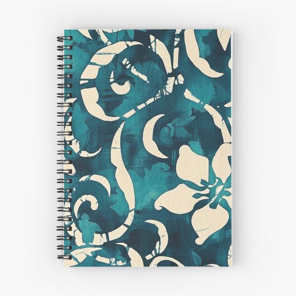 Item preview, Retro Teal Batik Pattern - Vintage Design designed and sold by HausKatz.