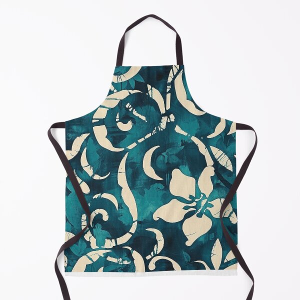 Item preview, Retro Teal Batik Pattern - Vintage Design designed and sold by HausKatz.
