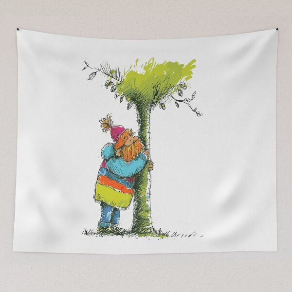Item preview,  Embrace Nature: Earth Day 2024 Tree Hugger Illustration designed and sold by Abystoic.