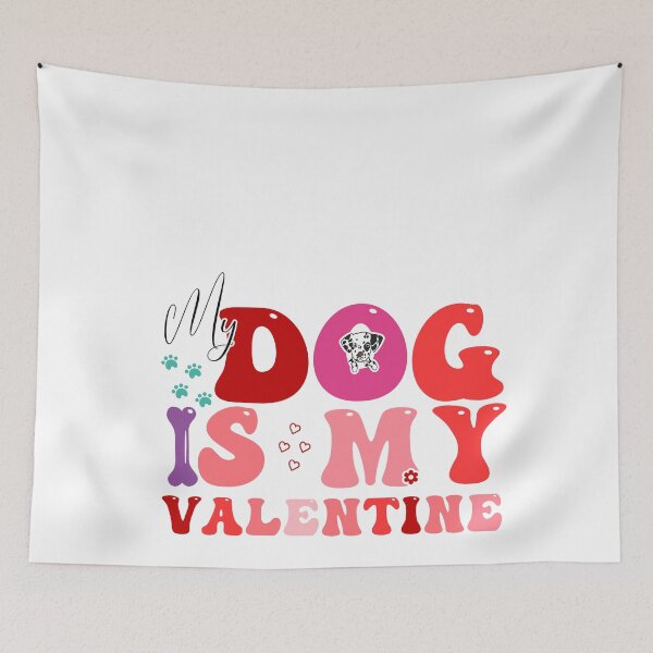 Item preview, My Dog Is My Valentine, gift for dogs lover & dog breeder designed and sold by ArtByKatti.