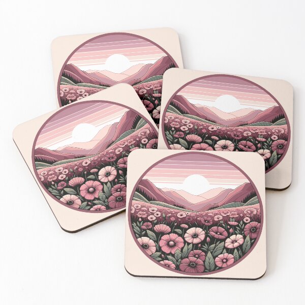 Item preview, Blush Horizon: Floral Embrace of the Mountains designed and sold by Granola Souls.