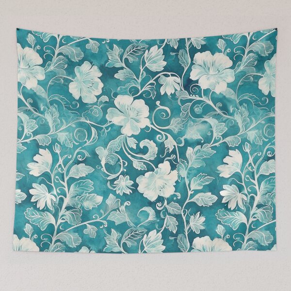 Item preview, Retro Teal Batik Pattern 2 - Vintage Design designed and sold by HausKatz.