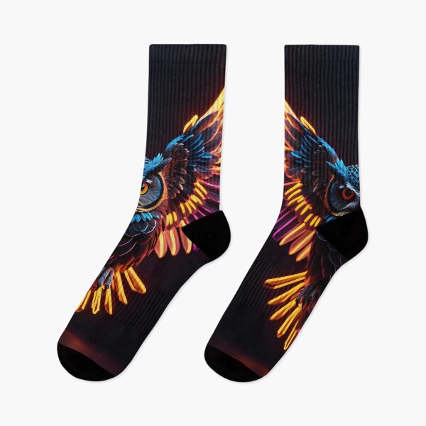 Item preview, Night Hunter's Glow: Fiery Wings in Midnight Hues designed and sold by ArtComixHaven.