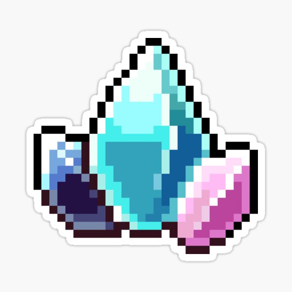 Crystal icon in 8 bit Sticker