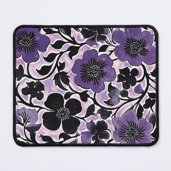 Item preview, Floral Violet Batik Pattern - Flowing Purple Flowers designed and sold by HausKatz.