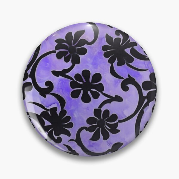 Item preview, Floral Violet Batik Pattern 2 - Flowing Purple Flowers designed and sold by HausKatz.