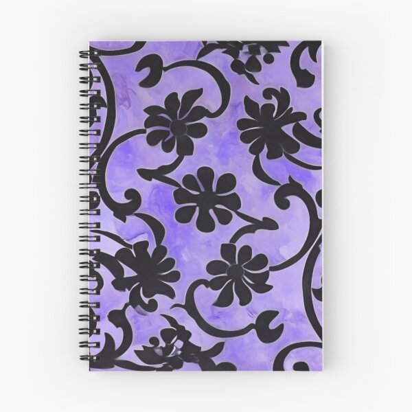 Item preview, Floral Violet Batik Pattern 2 - Flowing Purple Flowers designed and sold by HausKatz.