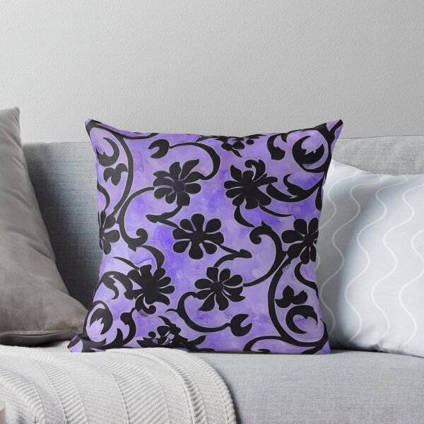 Item preview, Floral Violet Batik Pattern 2 - Flowing Purple Flowers designed and sold by HausKatz.