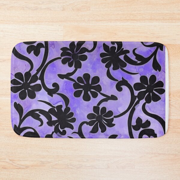 Item preview, Floral Violet Batik Pattern 2 - Flowing Purple Flowers designed and sold by HausKatz.