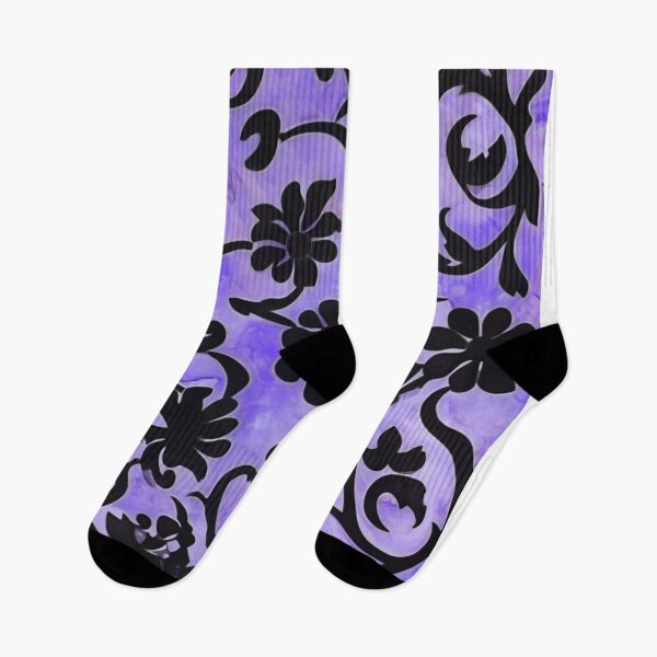 Item preview, Floral Violet Batik Pattern 2 - Flowing Purple Flowers designed and sold by HausKatz.