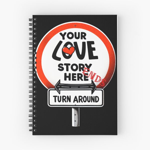 Item preview, LOVE STORY ENDS HERE TURN AROUND -  VALENTINE'S SINGLE ROAD SIGN designed and sold by justyna-s28.