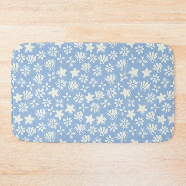 Item preview, BOHO SEASHELLS AND STARFISH COCONUT GIRL PASTEL BLUE CREAM designed and sold by blomastudios.