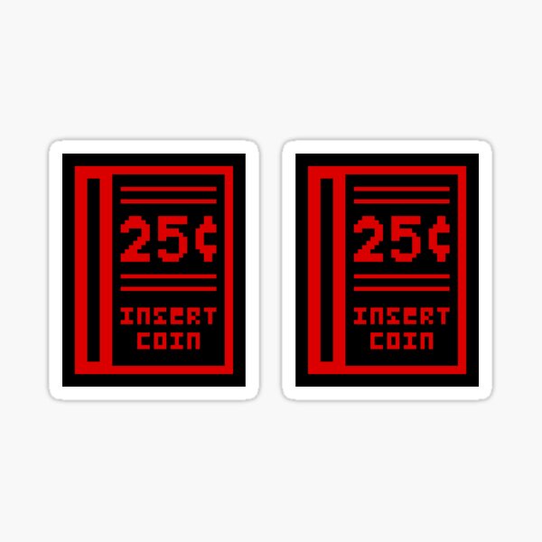 Münzschlitz Sticker